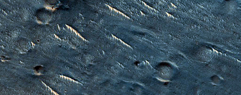 Ejecta in Crater in Southern Low Latitudes