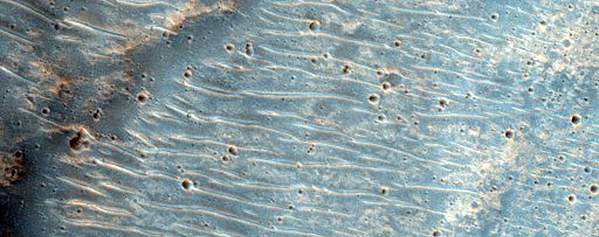 Channel on Flanks of Tyrrhena Patera
