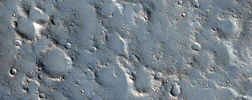 Valleys on Crater Wall in Tyrrhena Terra
