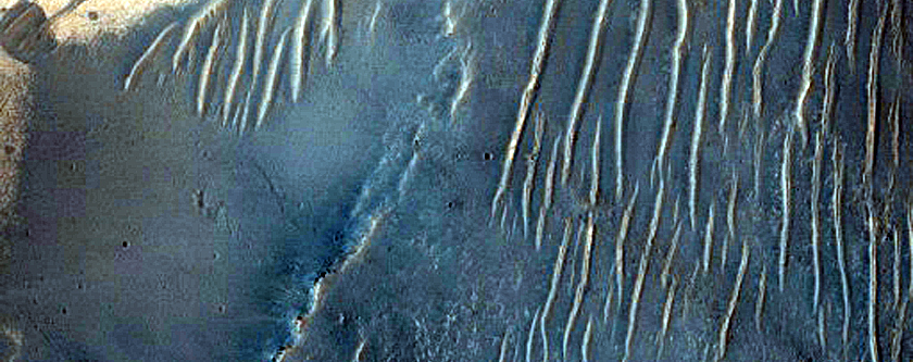 Pitted Crater Floor Material