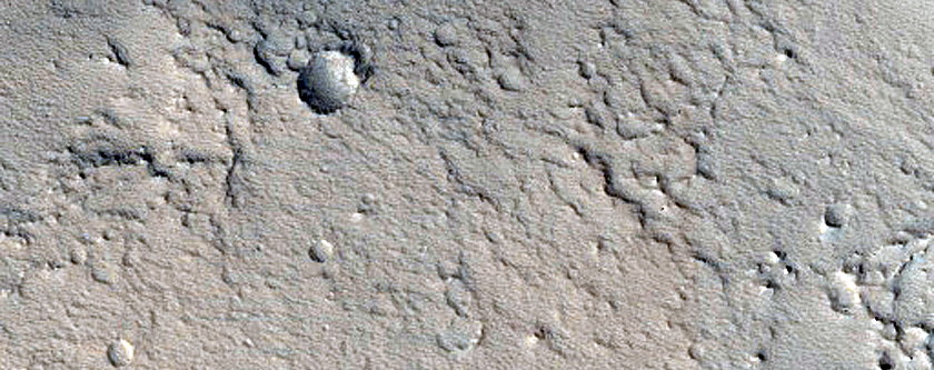 Dusted Recent Impact Crater
