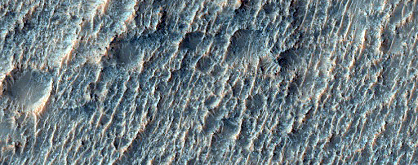 Possible Bedrock Exposure in Terra Sabaea
