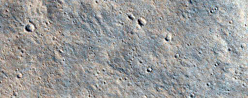 Lobate Ejecta Flow from Pettit Crater
