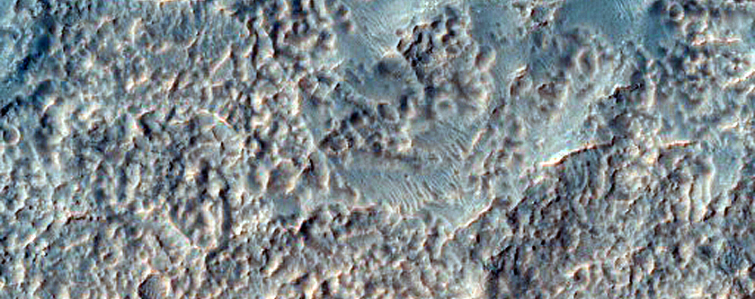 Gullies in Crater
