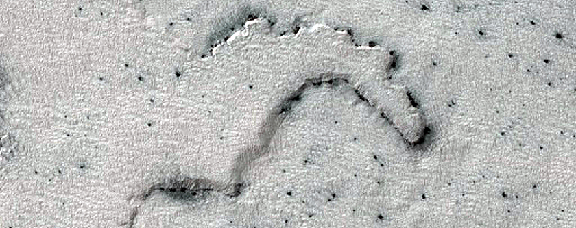 Exposure of South Polar Layered Deposits
