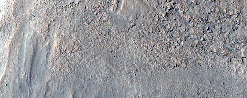 Mantled Crater Slope with Gullies
