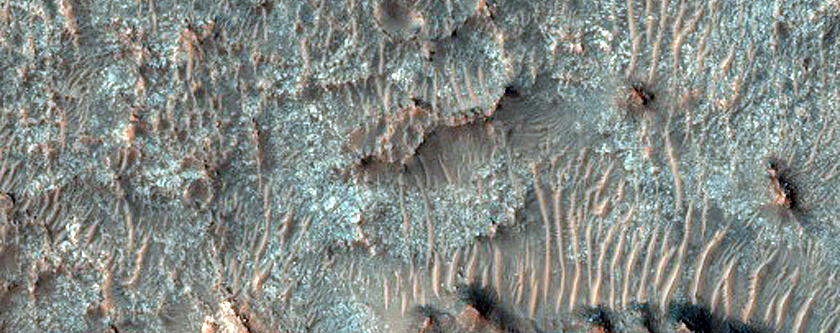 Multi-Toned Inter-Crater and Intra-Crater Terrain in Terra Sabaea