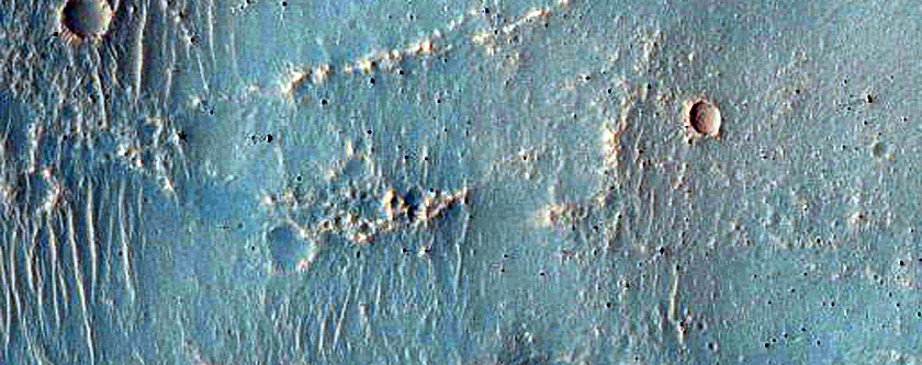 Steep Slopes of Crater in Terra Sirenum

