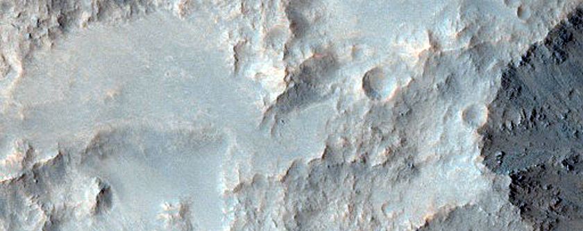 Possible Gullies on Crater Wall
