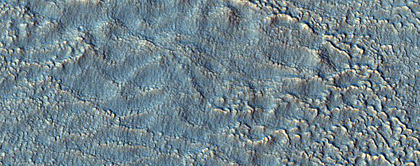 Hollows in Southern Mid-Latitude Crater
