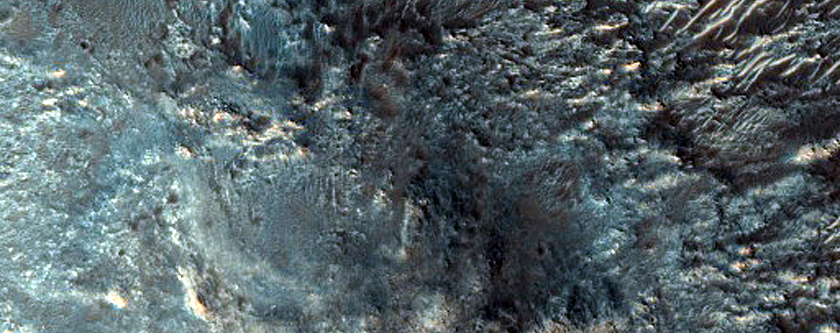 Star and Barchan Dune Monitoring Near Tyrrhena Terra
