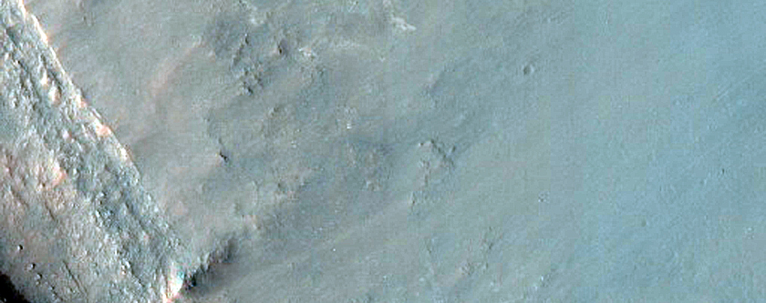 Impact Crater on Floor of Larger Crater
