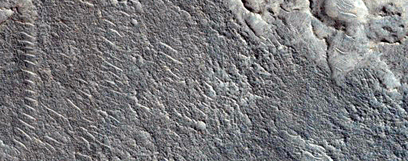 Layers in Crater Depression in Northeast Arabia Terra
