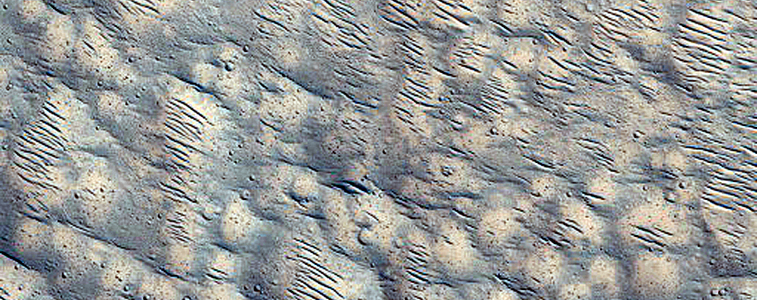 Well-Preserved Crater South of Hypanis Valles
