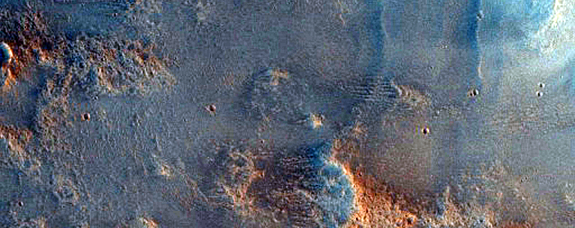 Steep Slopes of Impact Crater
