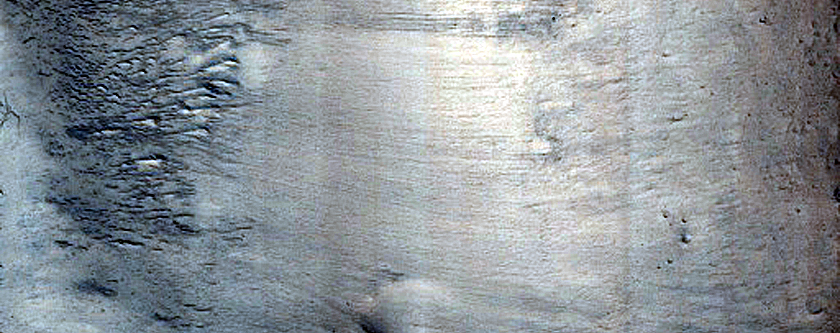 Cracks in Crater Deposit in Northern Mid-Latitudes

