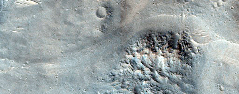 Flows in Crater near Amenthes Region