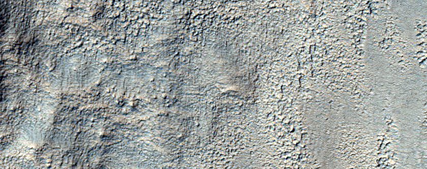 Tongue-Shaped Flow Feature on Non-Pole Facing Slope South of Kepler Crater
