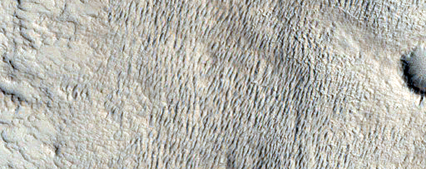 Flow and Flow Features Near Area Covered by THEMIS Image I18740018

