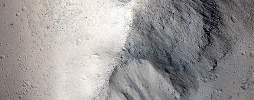 Lava Flows Northeast of Olympus Mons
