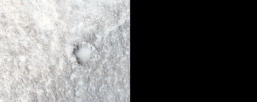 Ridges and Light-Toned Material in Isidis Planitia

