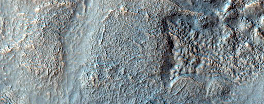 Small Channels in Southern Highlands Crater
