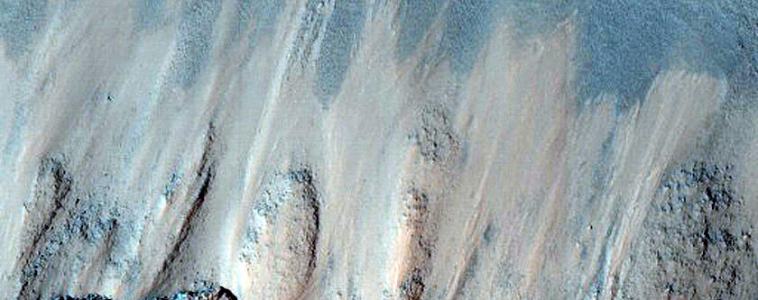 Rim and Terrace of 39-Kilometer Diameter Crater in Noachis Terra
