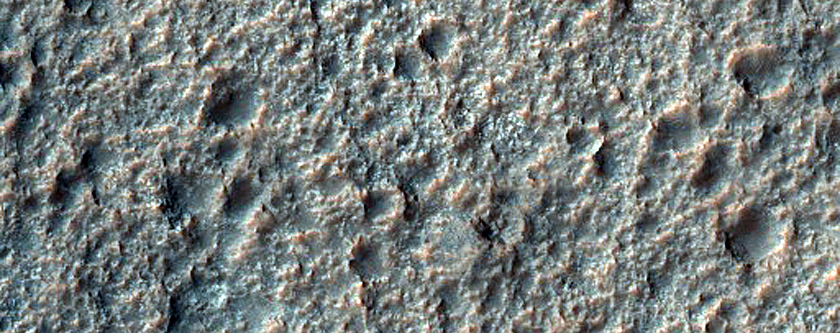 Possible Lacustrine Deposit in Filled Crater
