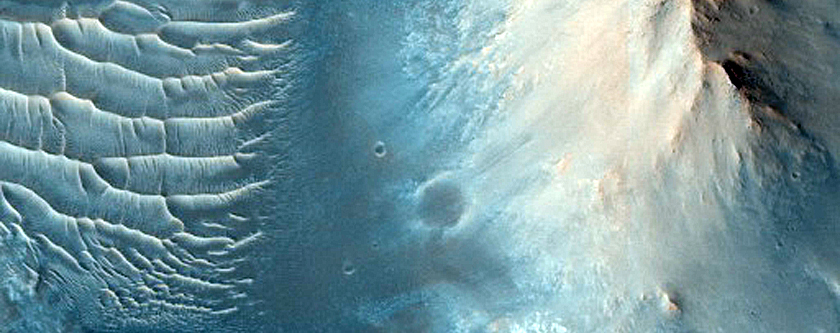 Floor of 35-Kilometer Diameter Crater in Terra Sabaea