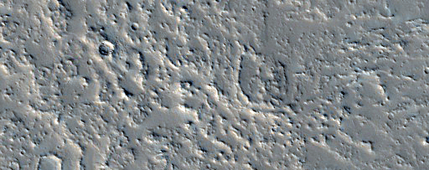 Lava Channel Through Crater Ejecta

