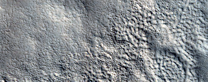 Mounds on Crater Floor in Protonilus Mensae
