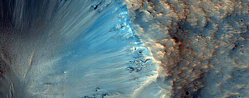 Fresh 1-Kilometer Crater in Terra Cimmeria
