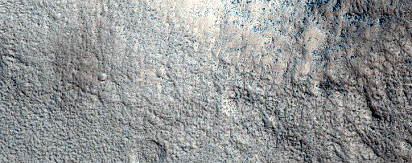 Lobate Debris Apron Around Mound in Northern Mid-Latitudes
