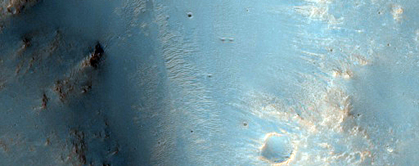 Valley and Channels Near Huygens Crater
