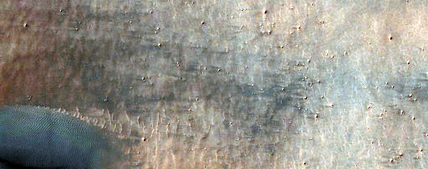 Terra Cimmeria Intracrater Barchan Dunes
