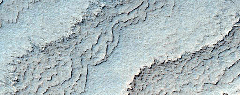 Layering in Burroughs Crater