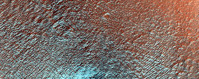 Lobate Flows Around Hill
