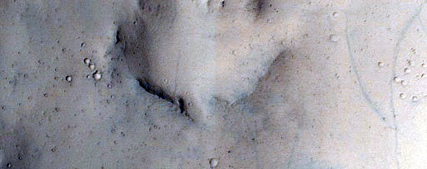 Crater on Floor of Horowitz Crater
