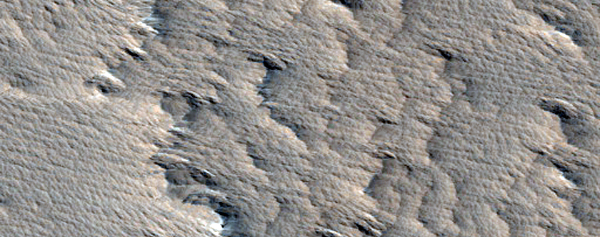 Crater with Wind Streak
