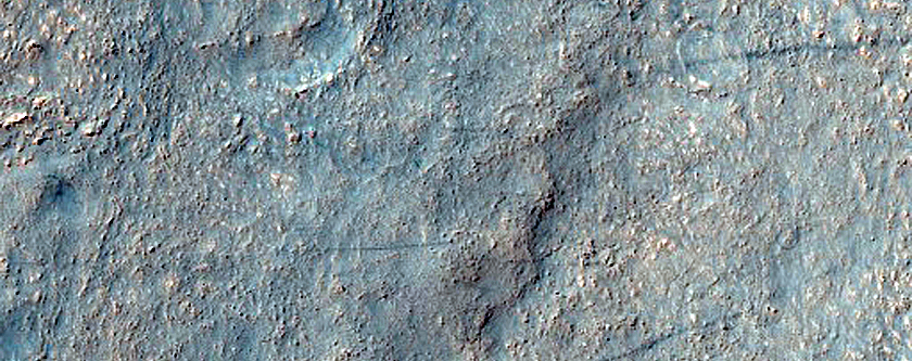 Pedestal Craters East of Russell Crater
