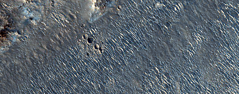 Eroded Mesa in Eos Chasma

