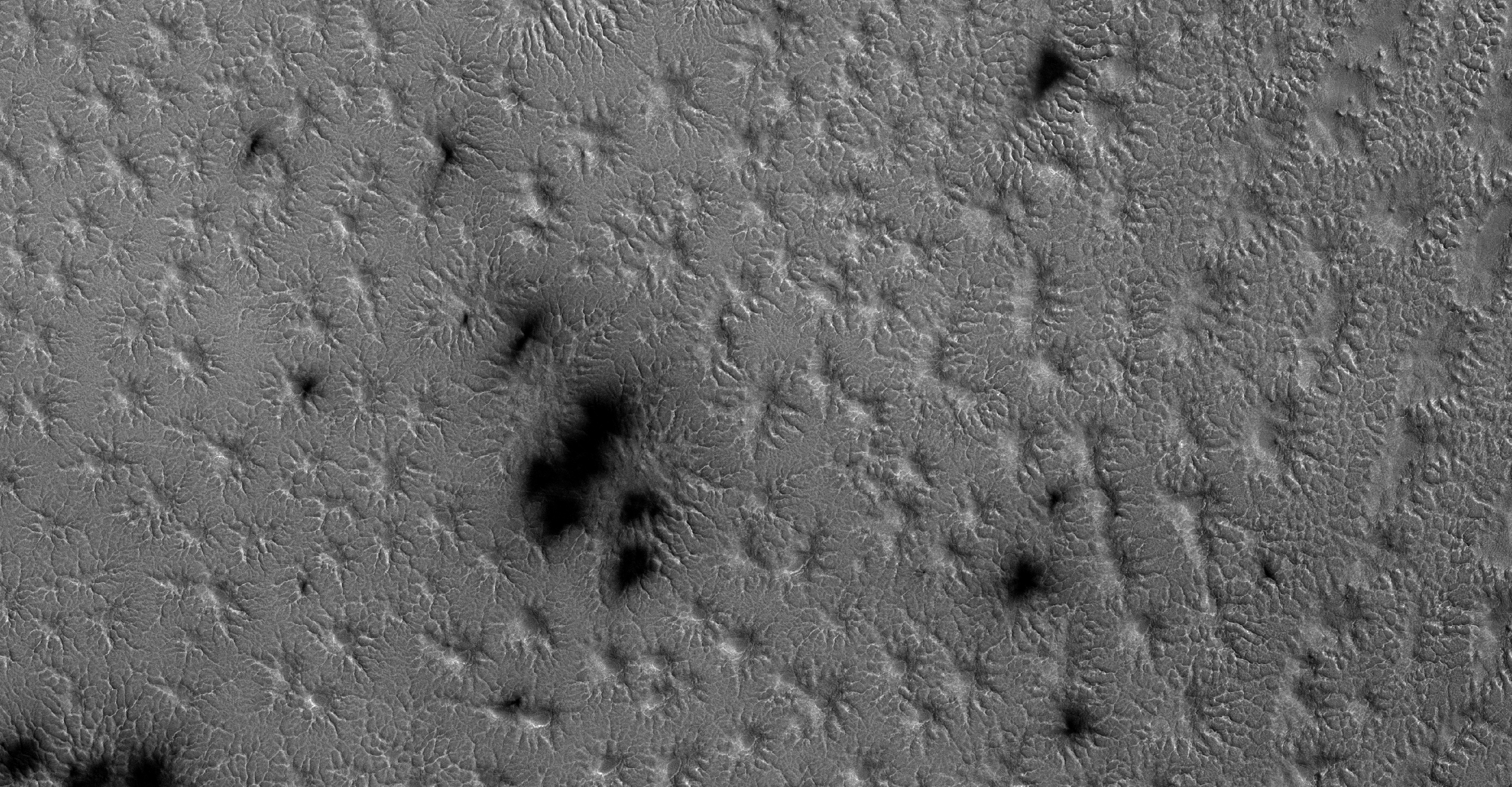 NASA Spots Eerie 'Spider' Shapes in Mars Crater View - CNET