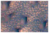 Bordo di una distesa di sabbia nella regione polare settentrionale di Marte