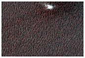 Small Ice-Filled North Polar Layered Deposits Crater
