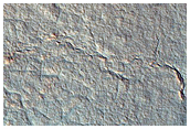 Flow Lobes in Northern Plains Crater
