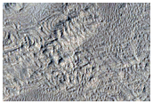 Landforms in Crater in Western Arabia Terra
