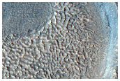 Dipping Layers in Crater in Protonilus Mensae Region
