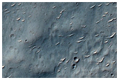 Southern Continuous Ejecta of Boundary of Bam Crater in Hesperia Planum
