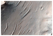 Pitted Material in 53-Kilometer Diameter Crater in Noachis Terra
