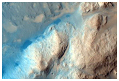 Rim and Interior of Crater in Southwest Amazonis Planitia